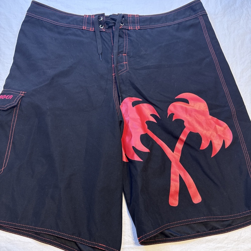 In-N-Out Burger Boardshorts Mens L 36 CHARCOAL Graphic Swim Trunks Surf Skater